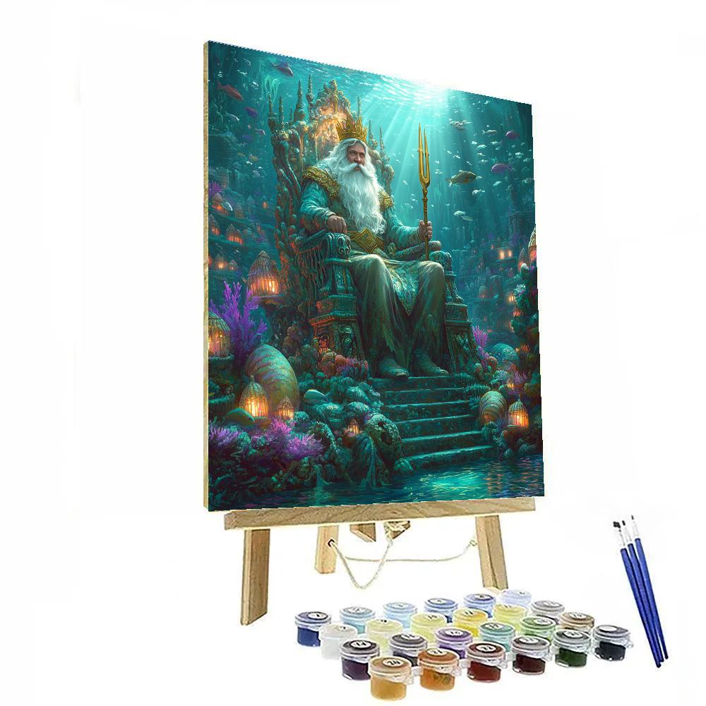 King Triton Coral Throne Ocean Watch Disney Inspired Painting by numbers kit