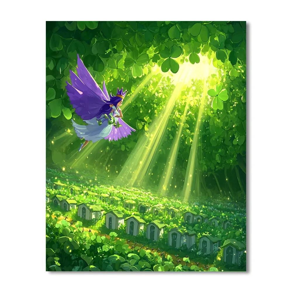 Princess Atta Clover Canopy Garden Patrol Disney Inspired Number painting