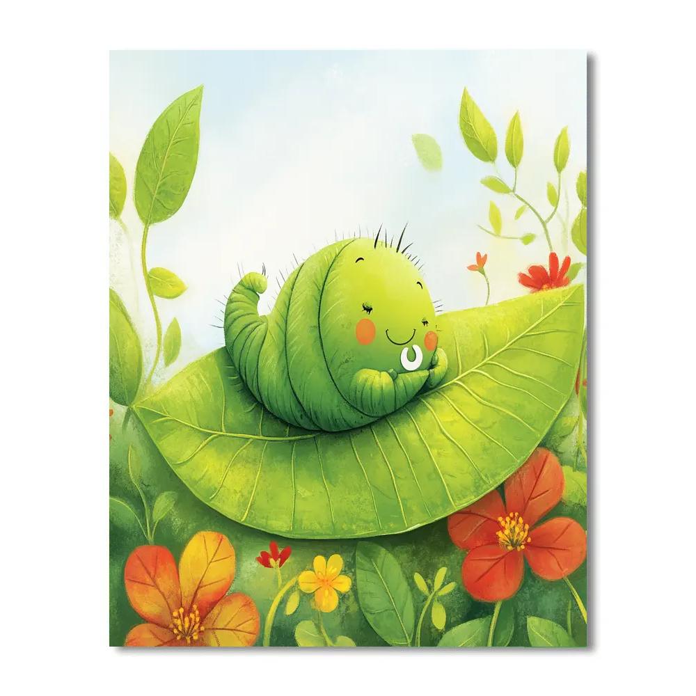 Heimlich Leaf Picnic Caterpillar Feast Disney Inspired painting number kit