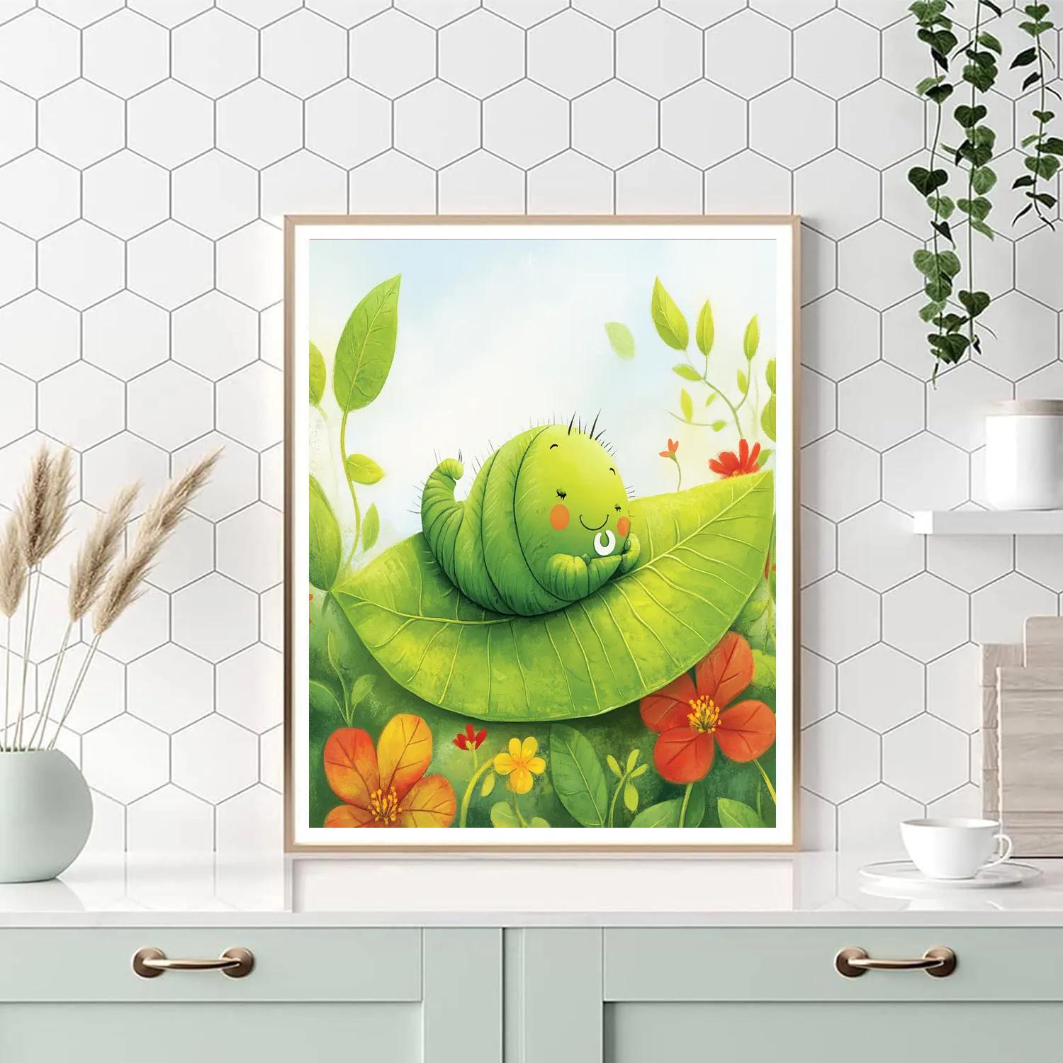Heimlich Leaf Picnic Caterpillar Feast Disney Inspired painting number kit