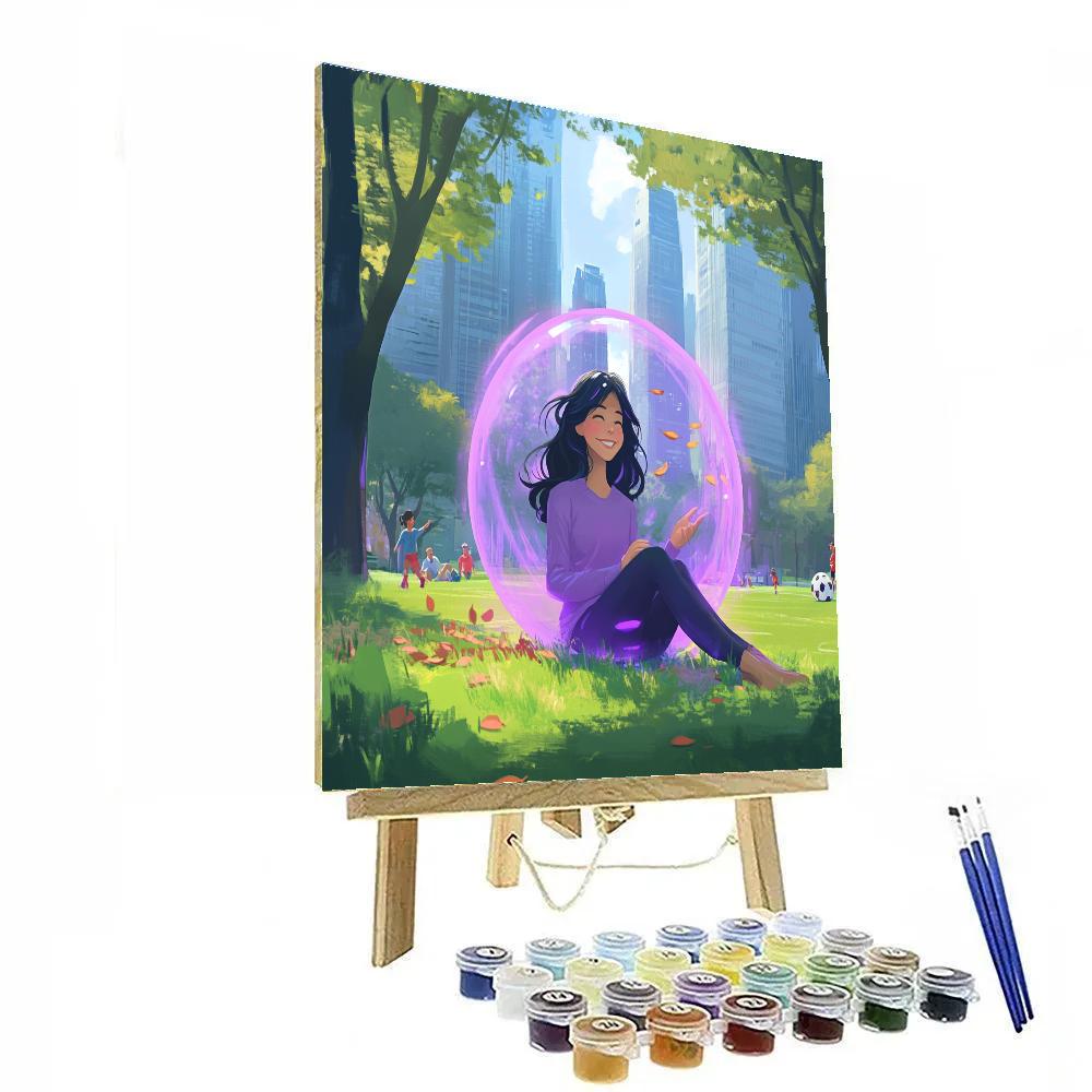 Violet Parr Bubble Shield Park Hangout Disney Inspired painting number kit