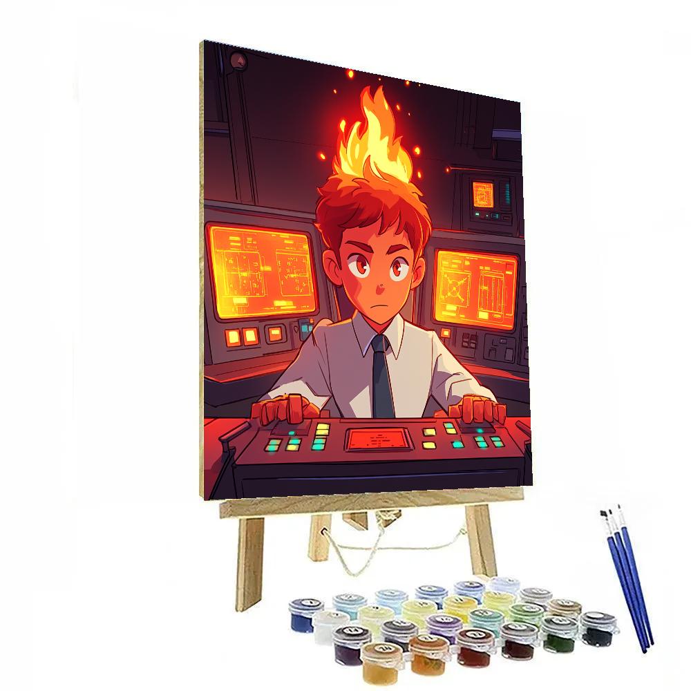 Anger Control Room Lava Glow Disney Inspired paint by color