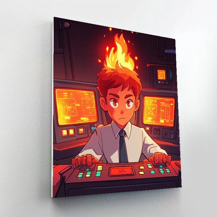 Anger Control Room Lava Glow Disney Inspired paint by color