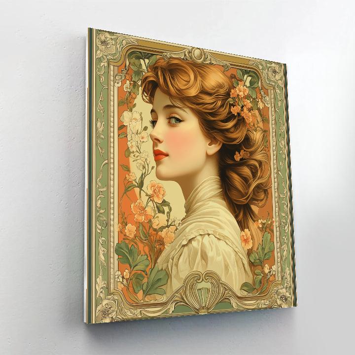 Alphonse Mucha Inspired Perfumed Garden Poster paint by number