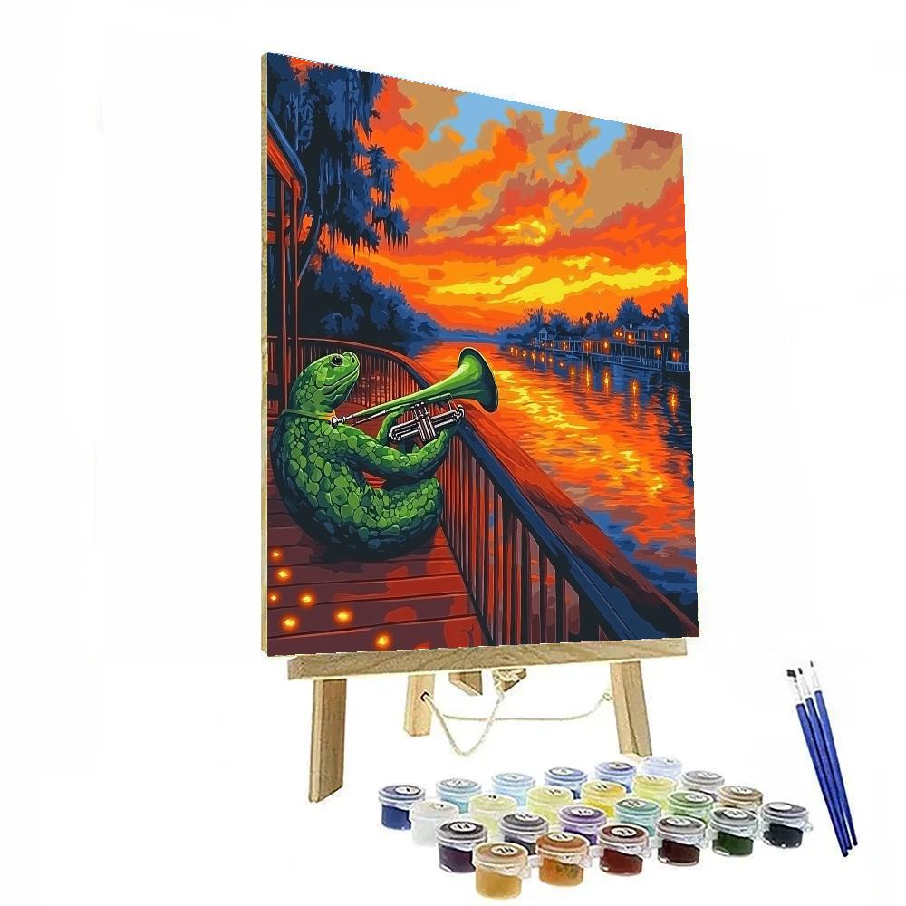 Louis Bayou Trumpet Riverboat Groove Disney Inspired paint by number