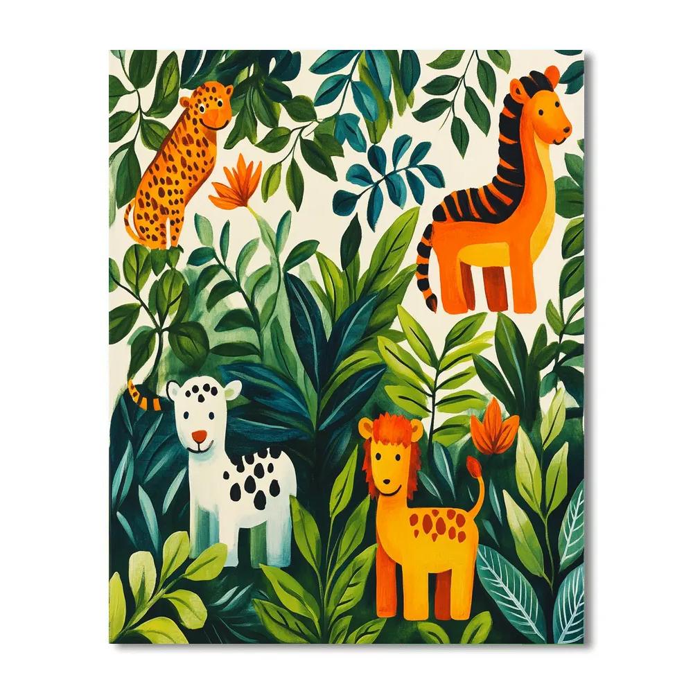 Henri Rousseau Inspired Carnival Of Beasts Paint by numbers kits