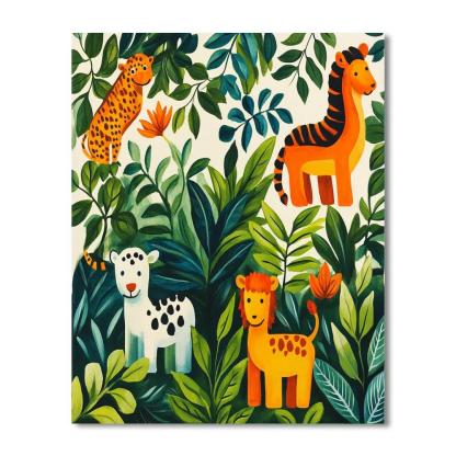 Henri Rousseau Inspired Carnival Of Beasts Paint by numbers kits