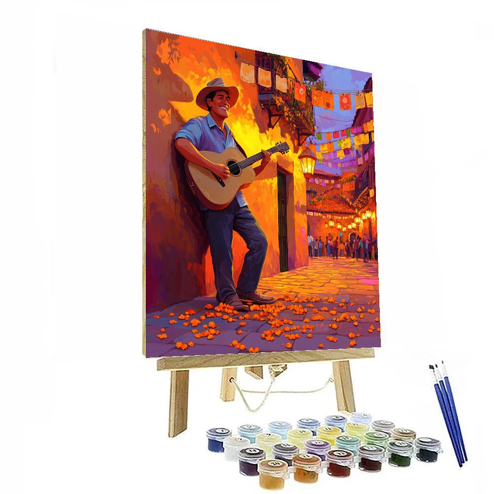 Hector Plaza Guitar Lantern Night Disney Inspired paint by number