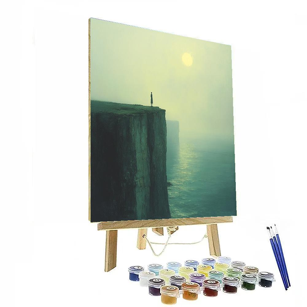 Caspar David Friedrich Inspired Lone Seafarer painting number kit