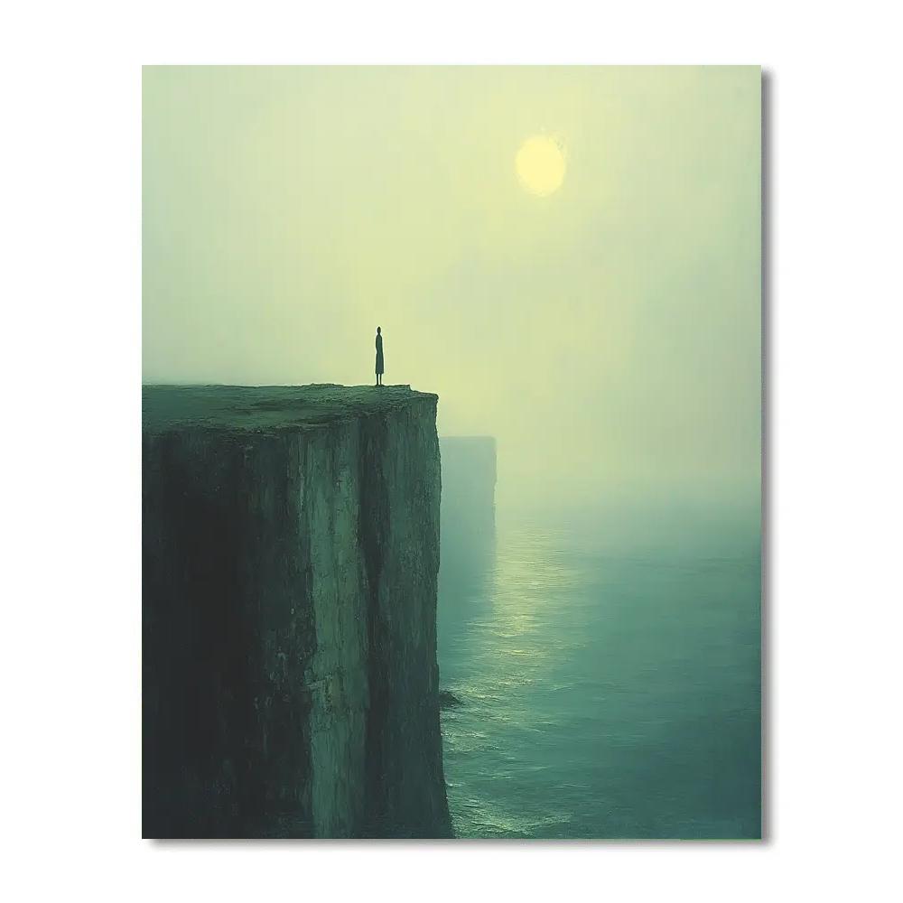 Caspar David Friedrich Inspired Lone Seafarer painting number kit