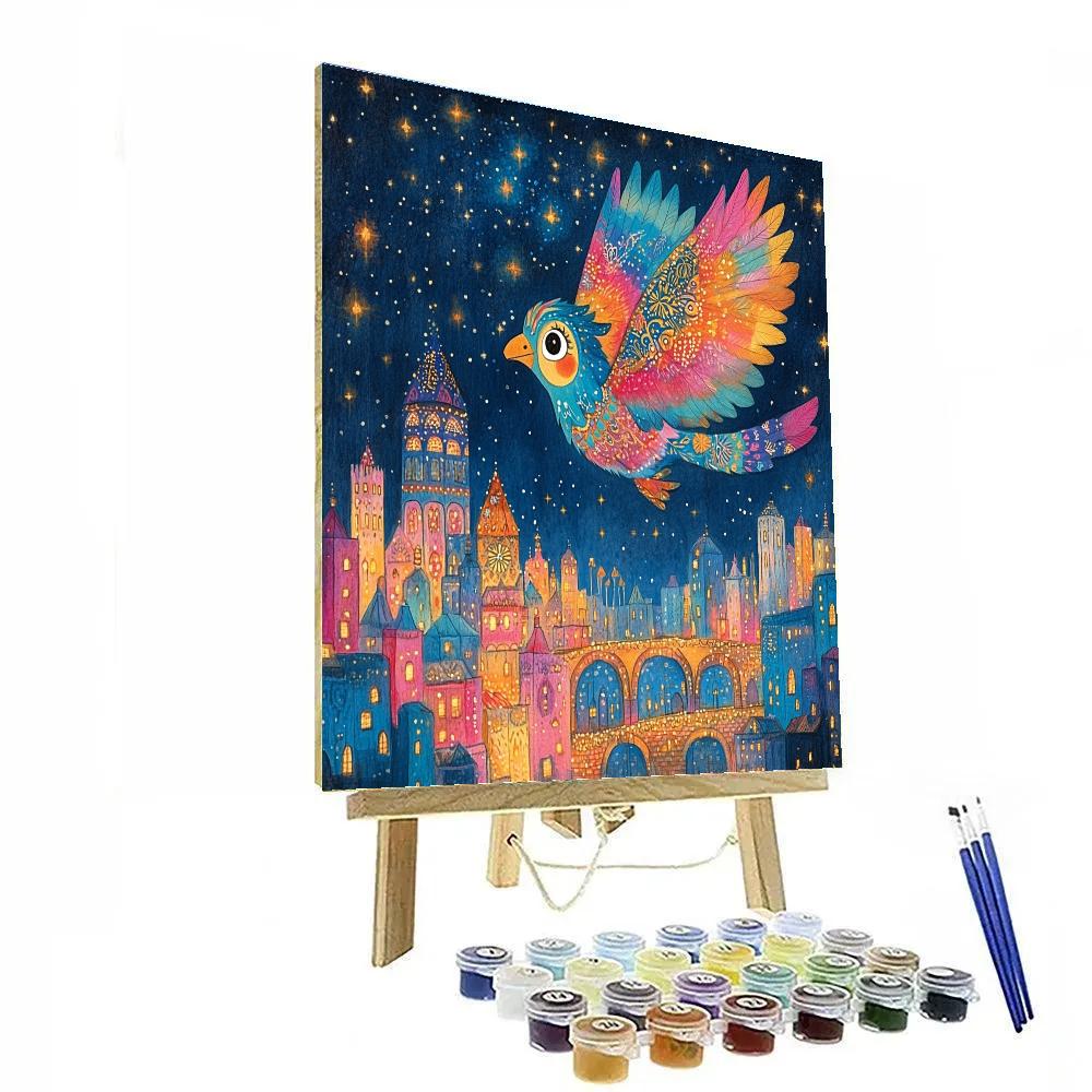 Pepita Sky Guardian City Overlook Disney Inspired paint by color