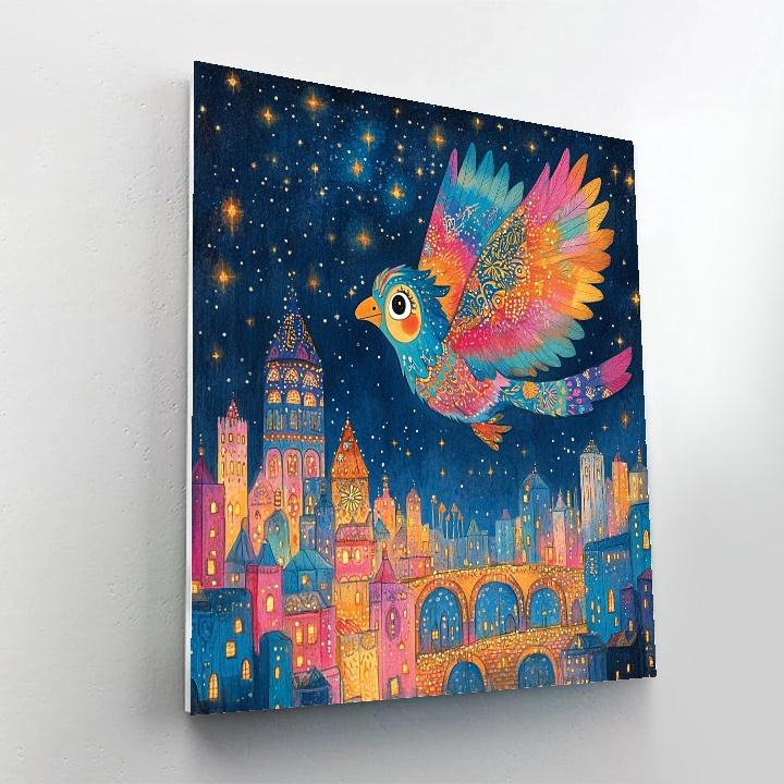 Pepita Sky Guardian City Overlook Disney Inspired paint by color