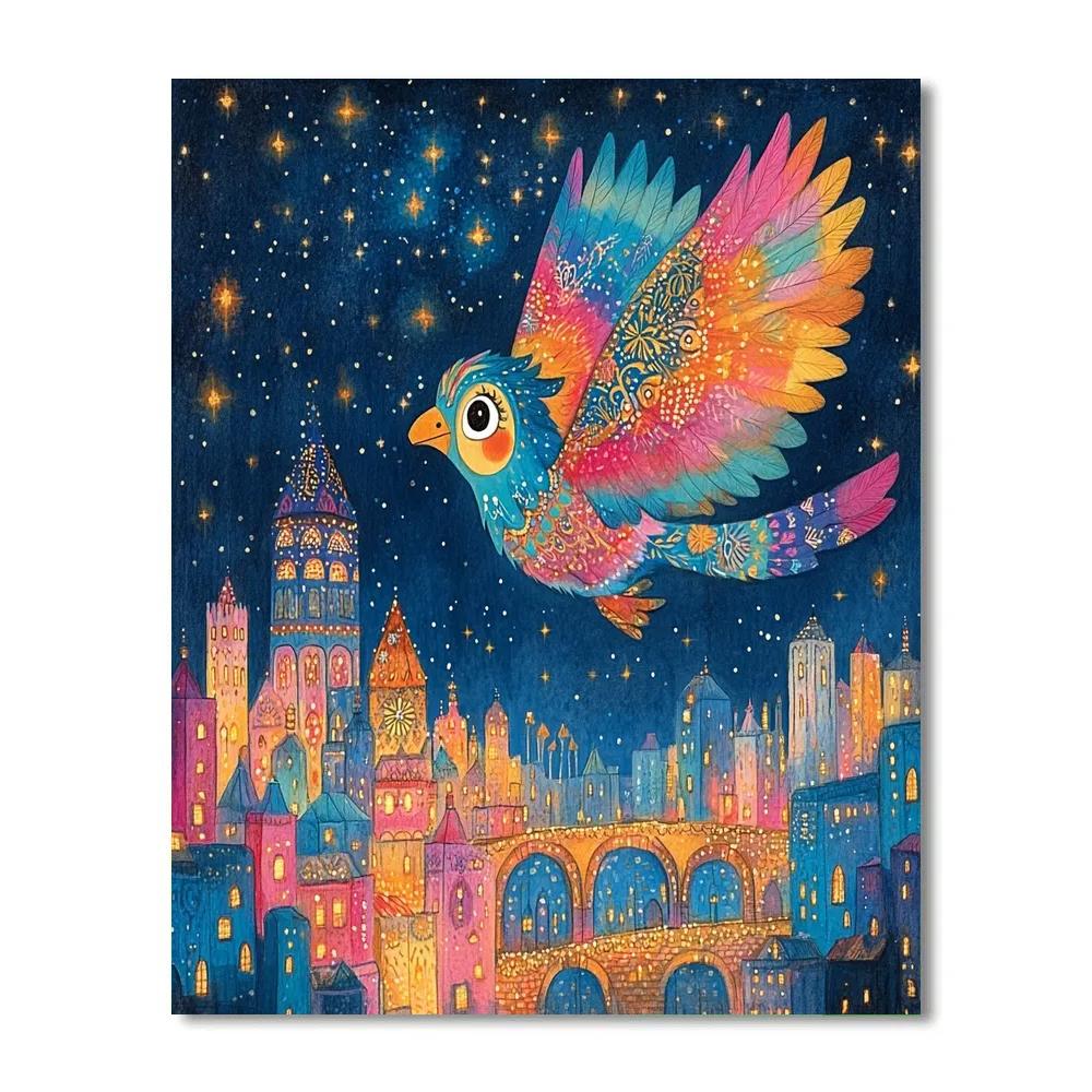 Pepita Sky Guardian City Overlook Disney Inspired paint by color
