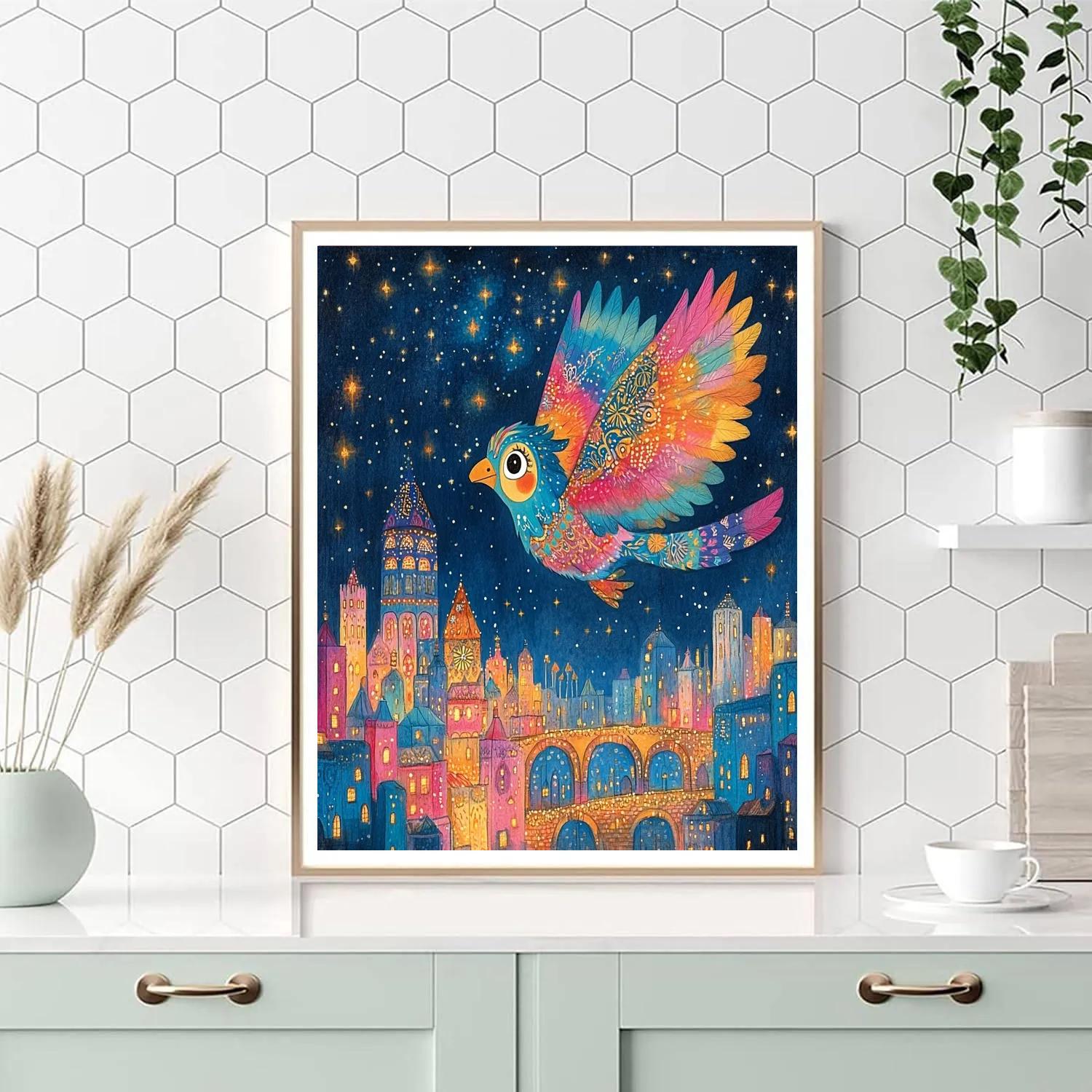 Pepita Sky Guardian City Overlook Disney Inspired paint by color