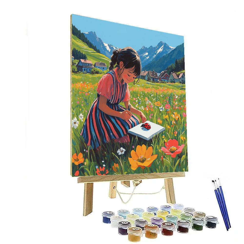 Pleakley Flower Field Earth Study Disney Inspired DIY paint by numbers