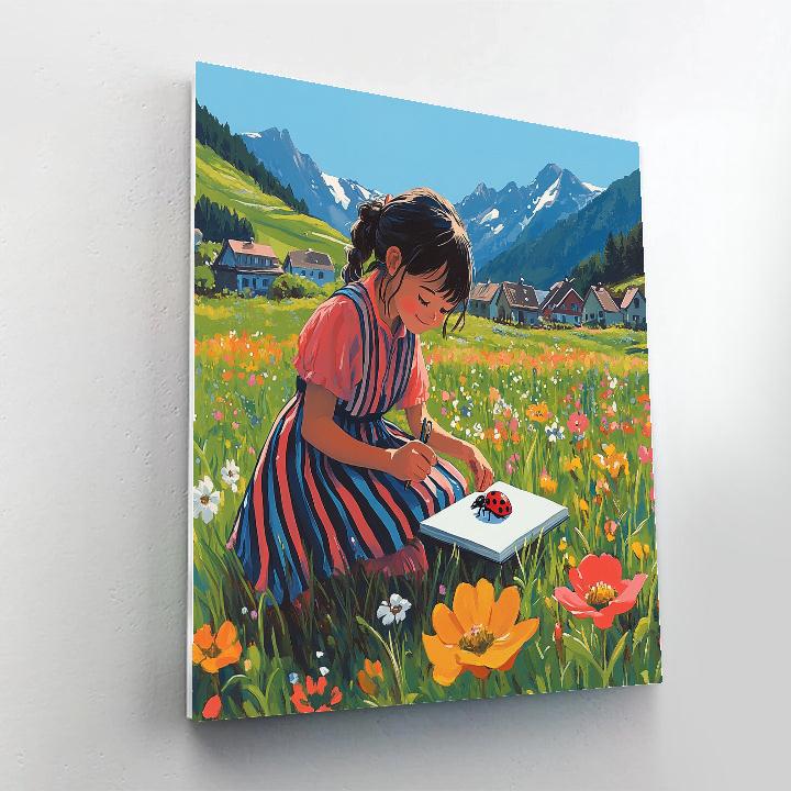 Pleakley Flower Field Earth Study Disney Inspired DIY paint by numbers