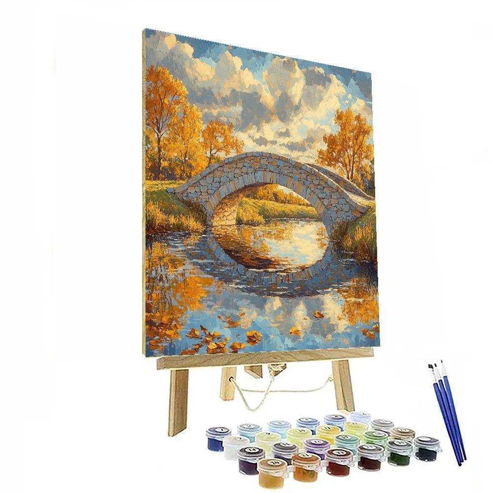 John Constable Inspired Autumn Bridge painting number kit