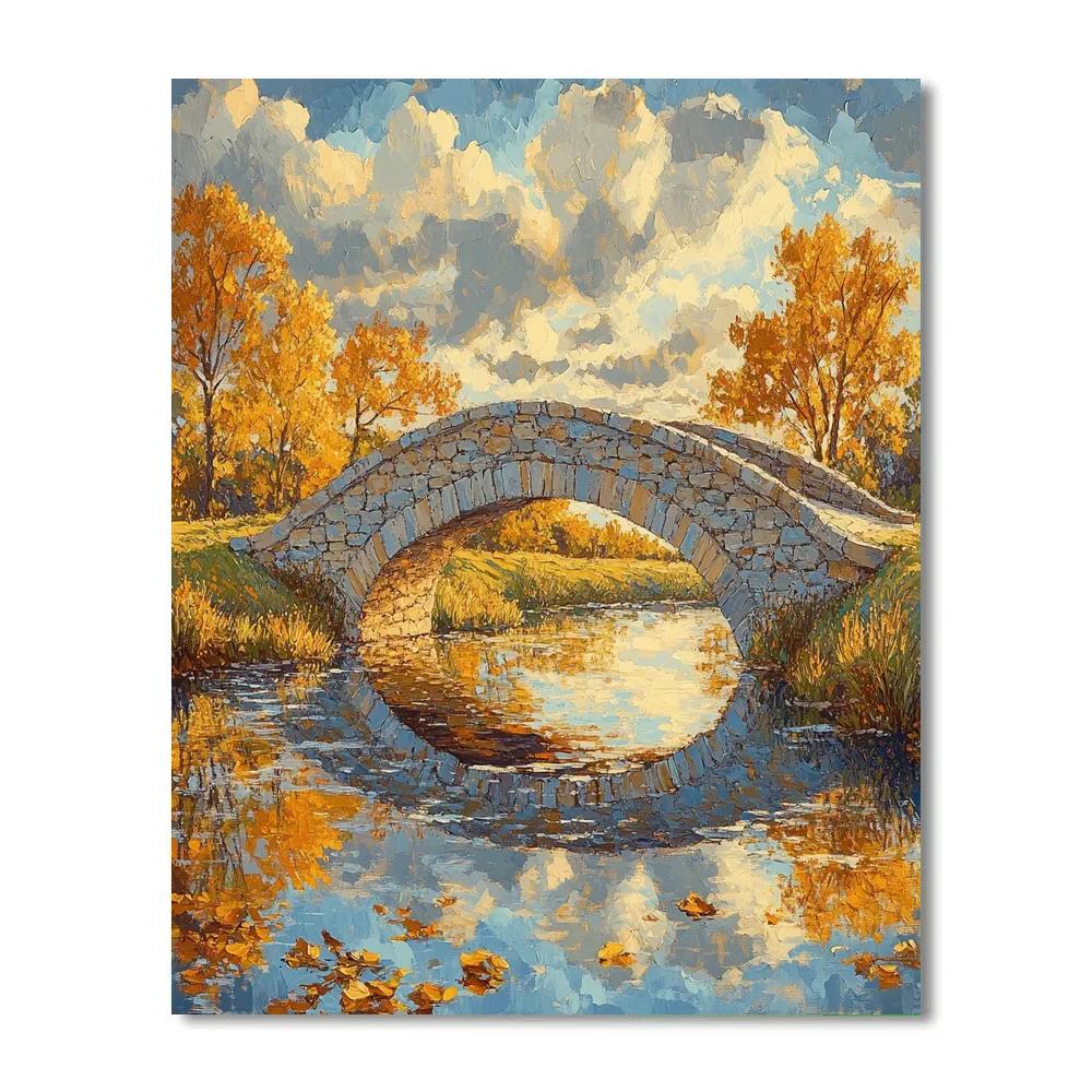 John Constable Inspired Autumn Bridge painting number kit