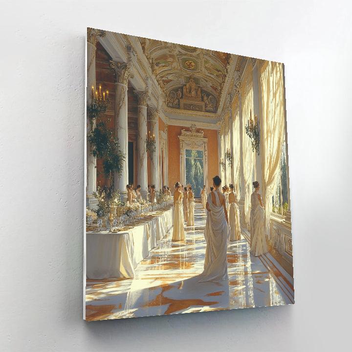 Lawrence Alma Tadema Inspired Marble Banquet painting number kit