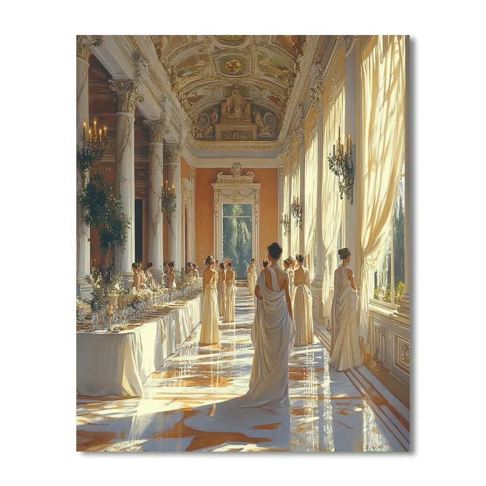 Lawrence Alma Tadema Inspired Marble Banquet painting number kit
