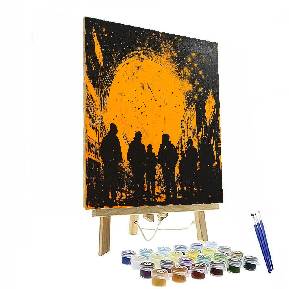 Banksy Inspired Cosmic Protest painting number kit
