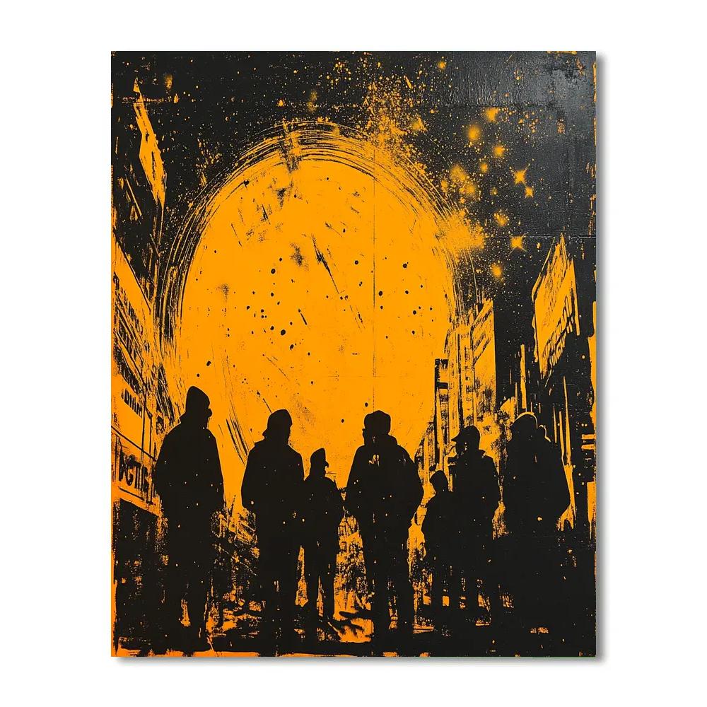 Banksy Inspired Cosmic Protest painting number kit