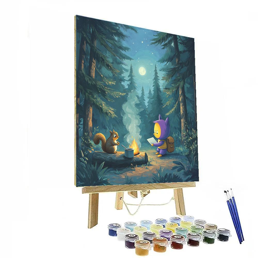 Kronk Forest Squirrel Recipe Break Disney Inspired painting number kit