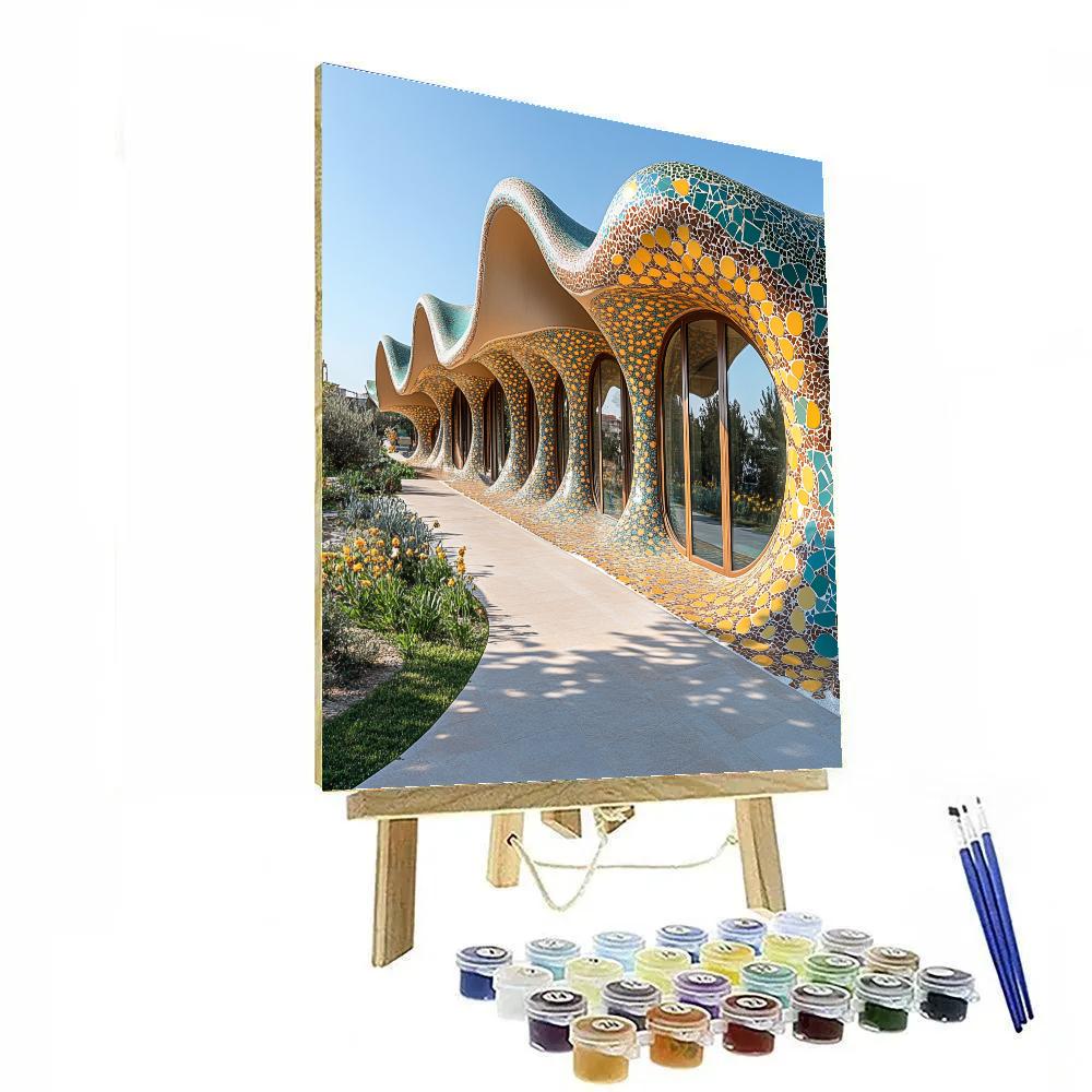 Antoni Gaudi Inspired Oceanic Facade Numbered painting kits