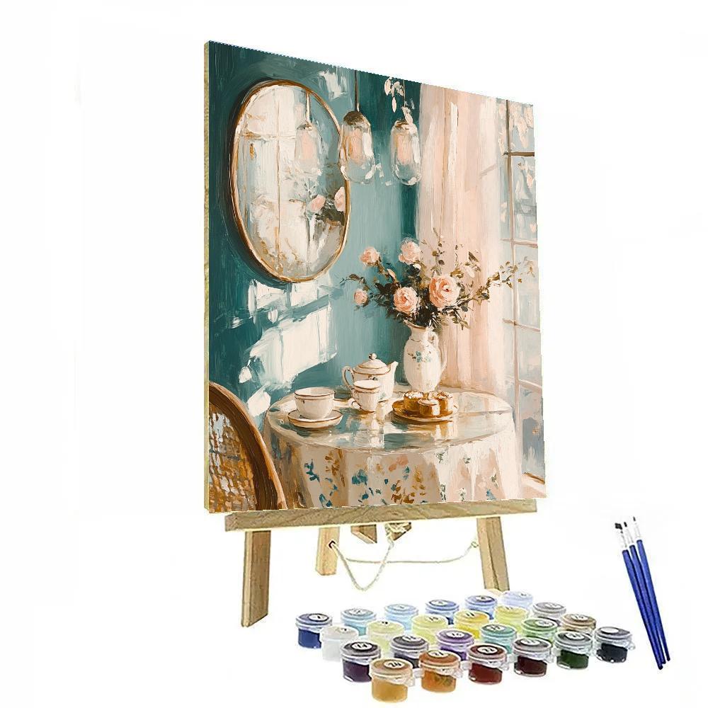 Pierre Bonnard Inspired Window Breakfast Number painting