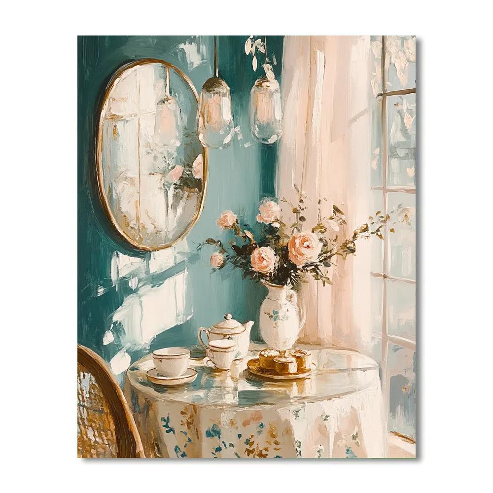 Pierre Bonnard Inspired Window Breakfast Number painting