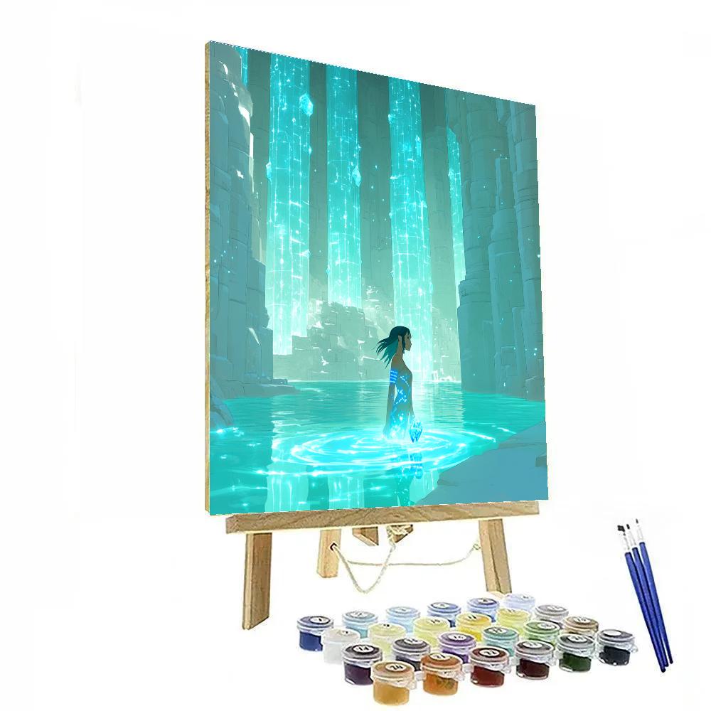 Kida Crystal Cavern Swim Disney Inspired Number painting