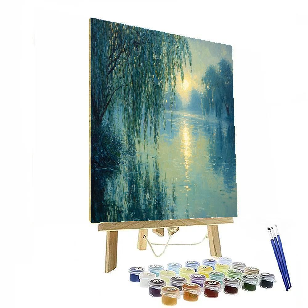 Monet Inspired River Willow Paint by numbers art