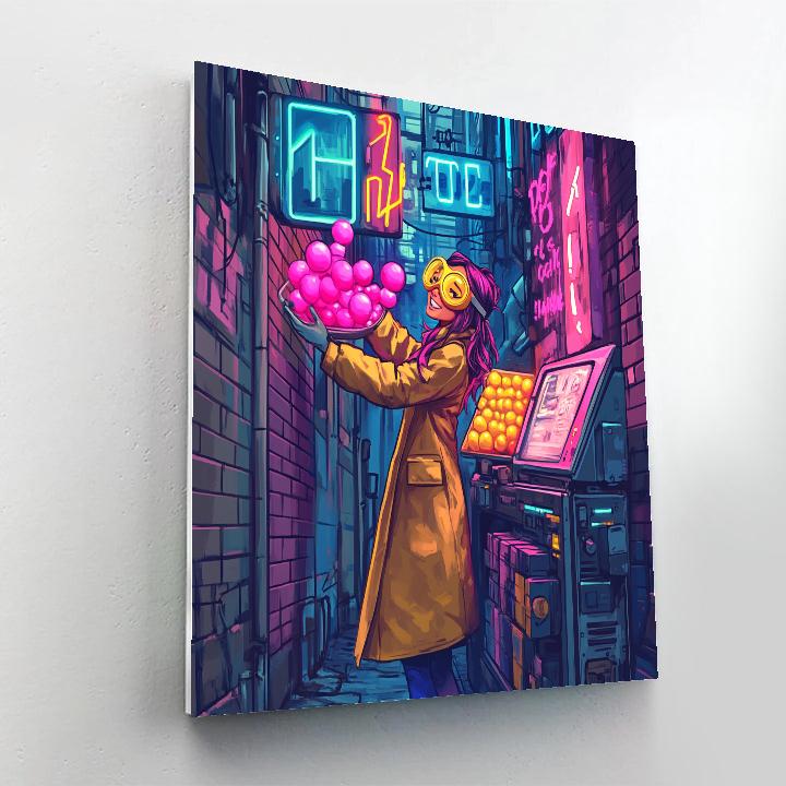 Honey Lemon Neon Chemistry Street Lab Disney Inspired Paint by numbers art