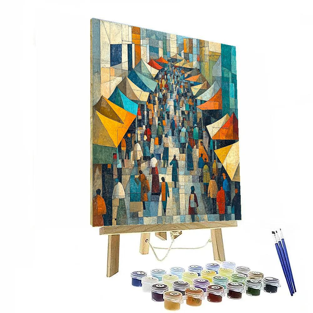 Picasso Inspired Market Cubes Paint by numbers art