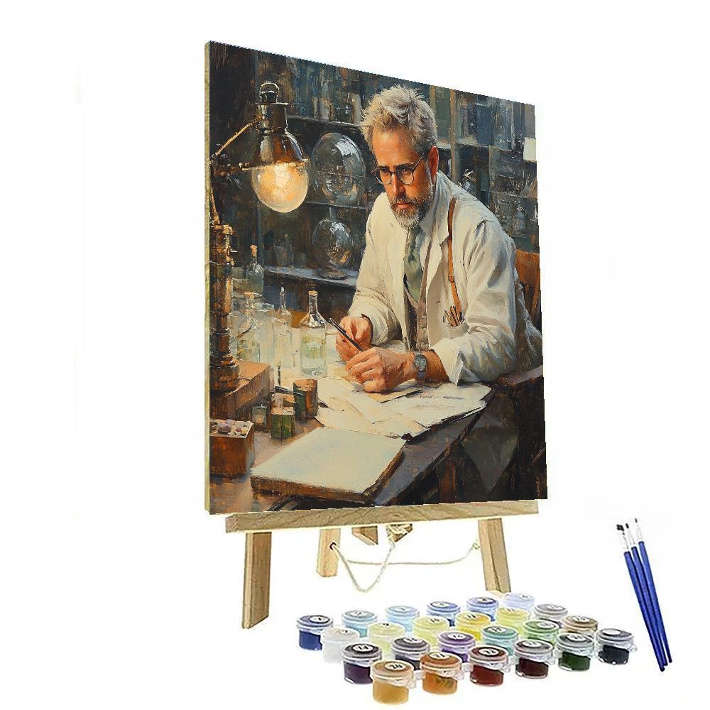 Leonardo Da Vinci Inspired Inventor Portrait Numbered painting kits