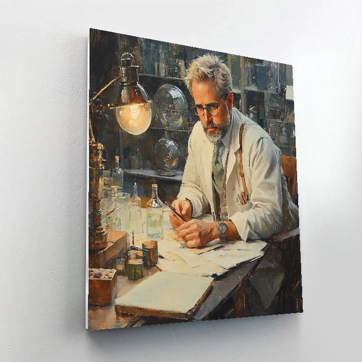 Leonardo Da Vinci Inspired Inventor Portrait Numbered painting kits
