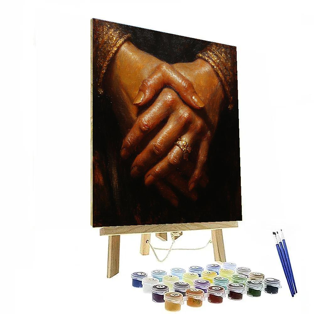 Rembrandt Inspired Study Of Hands DIY paint by numbers