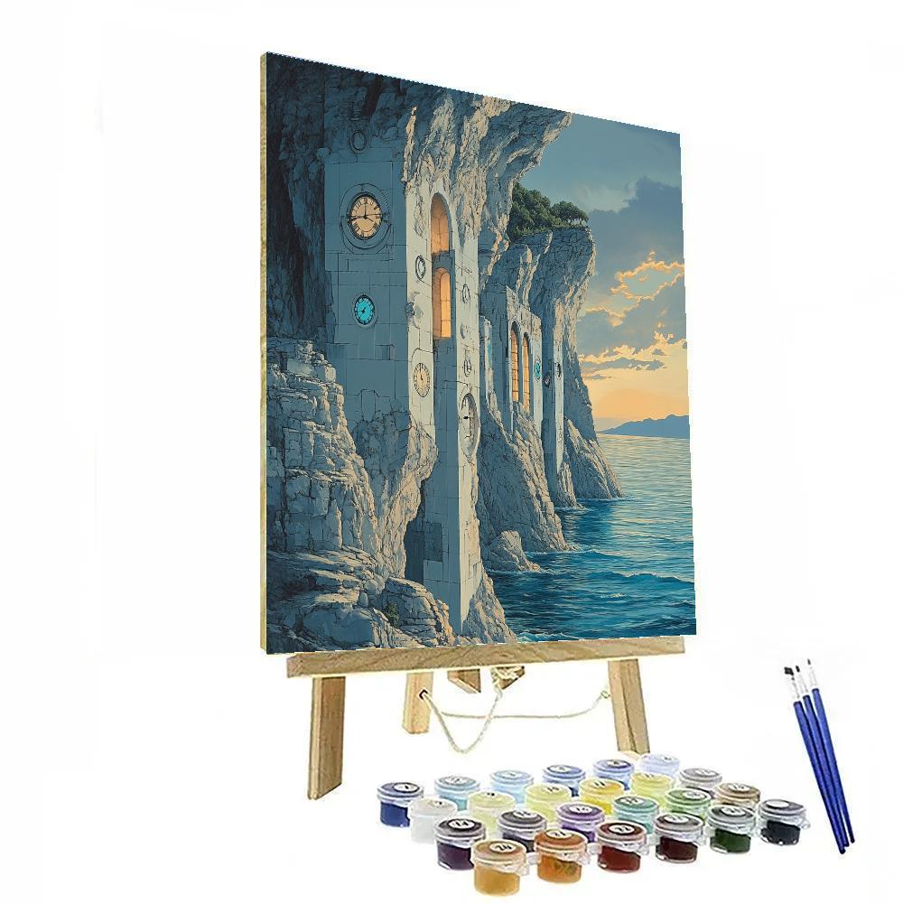 Salvador Dali Inspired Clockwork Coast DIY paint by numbers