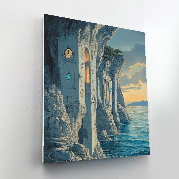 Salvador Dali Inspired Clockwork Coast DIY paint by numbers