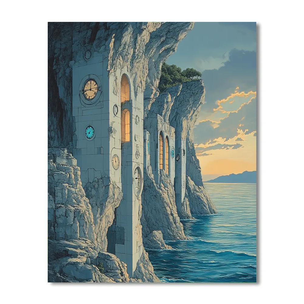 Salvador Dali Inspired Clockwork Coast DIY paint by numbers