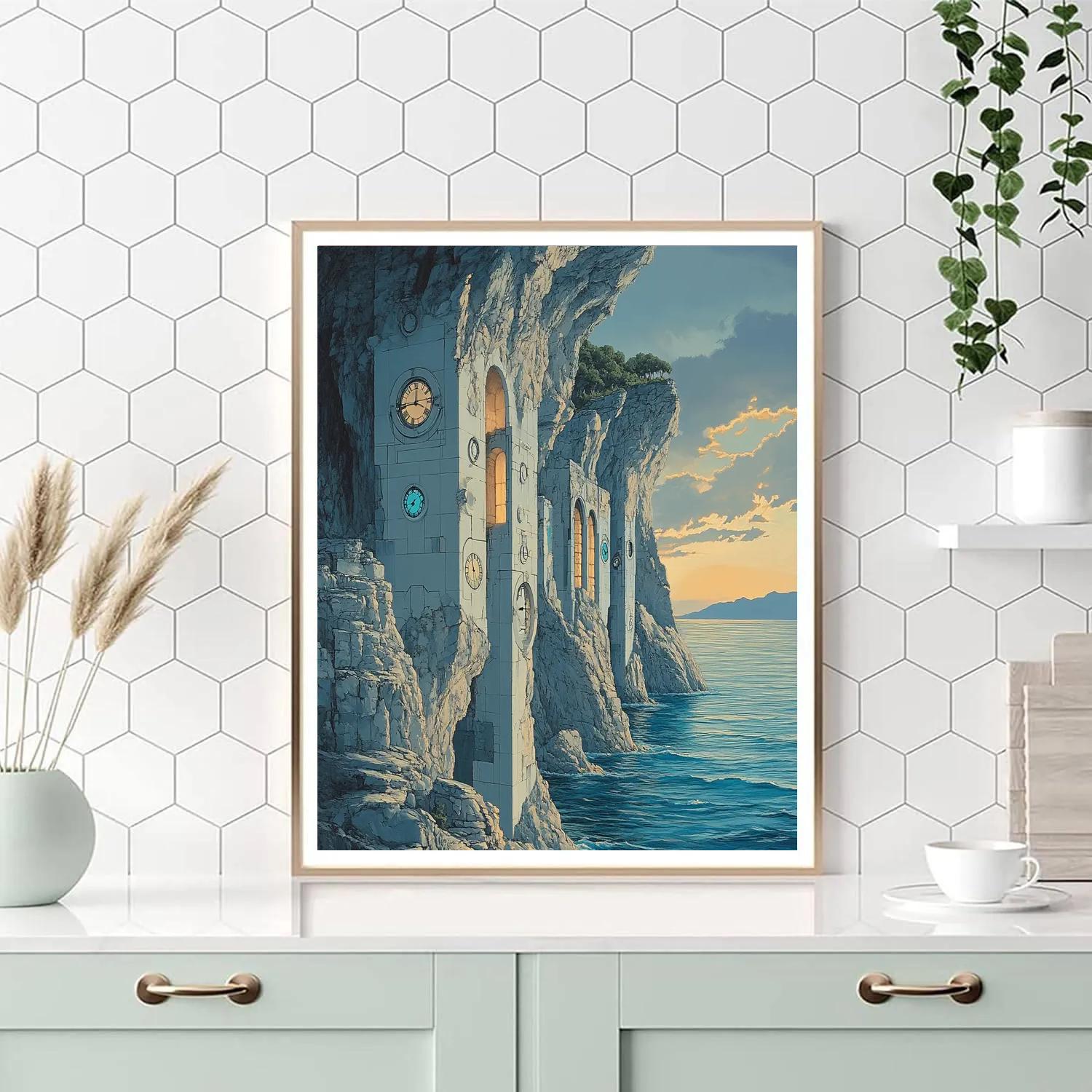 Salvador Dali Inspired Clockwork Coast DIY paint by numbers