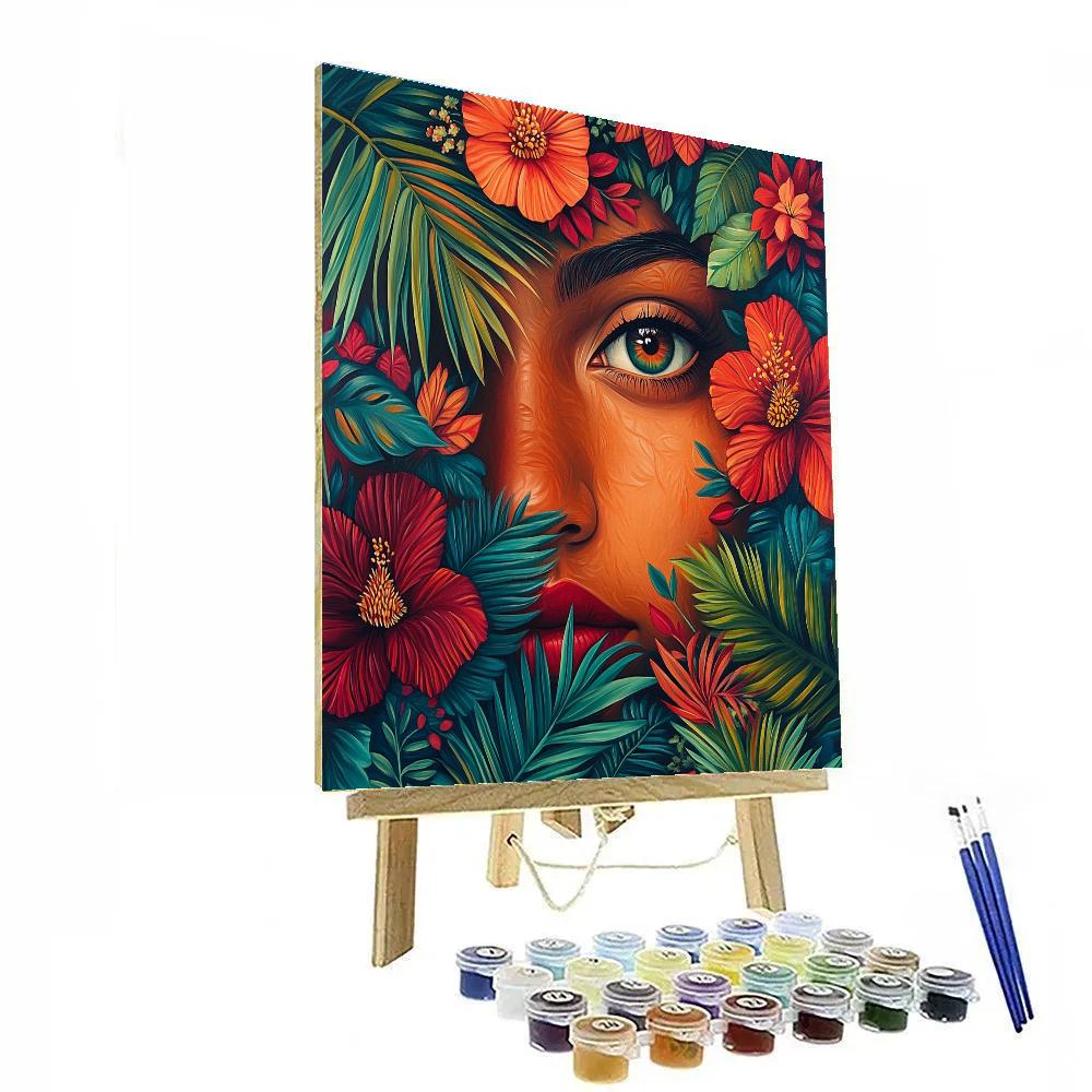 Frida Kahlo Inspired Garden Portrait Paint by numbers kits