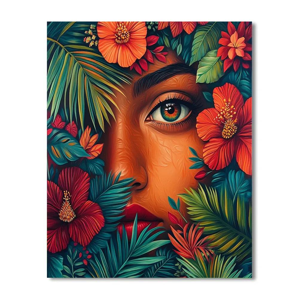 Frida Kahlo Inspired Garden Portrait Paint by numbers kits
