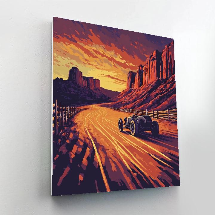Doc Hudson Desert Track Coaching Lap Disney Inspired paint by number