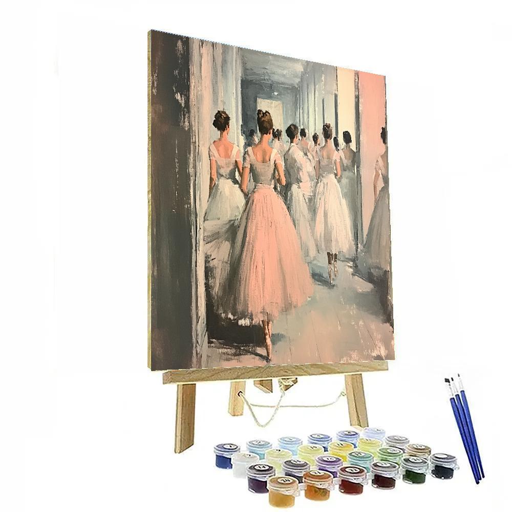 Edgar Degas Inspired Rehearsal Corridor DIY paint by numbers
