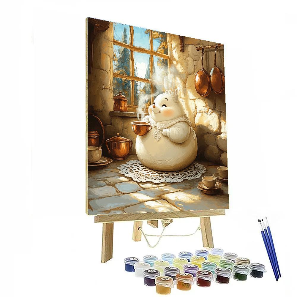 Mrs Potts Kitchen Tea Steam Disney Inspired paint by color