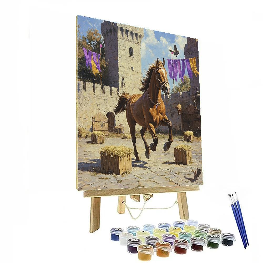Maximus Castle Courtyard Training Lap Disney Inspired Numbered painting kits