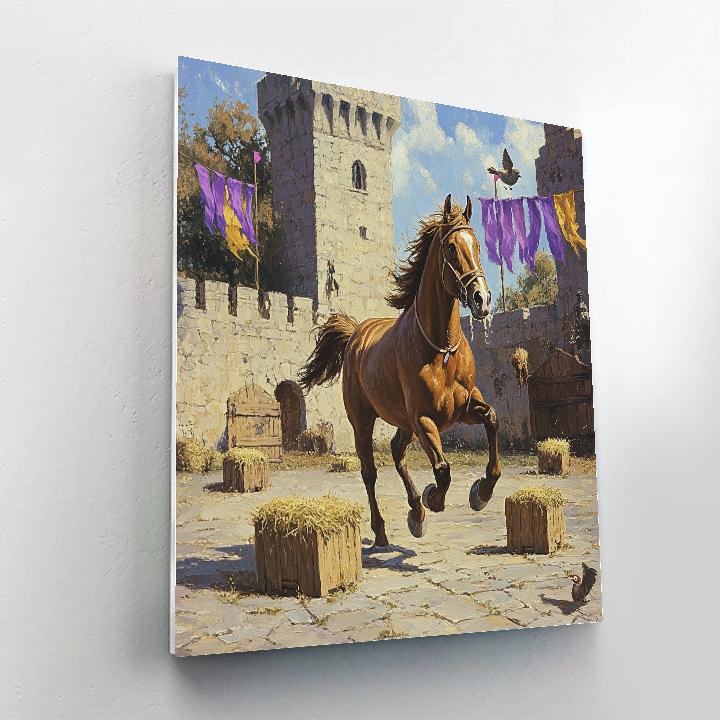 Maximus Castle Courtyard Training Lap Disney Inspired Numbered painting kits
