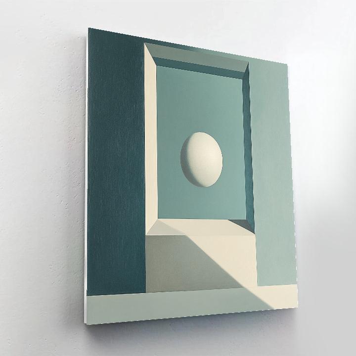 René Magritte Inspired Window With Moon paint by color