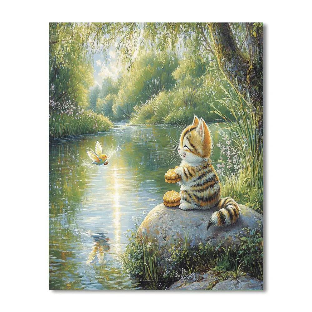 Meeko And Flit Riverbank Snack Chase Disney Inspired Paint by numbers art